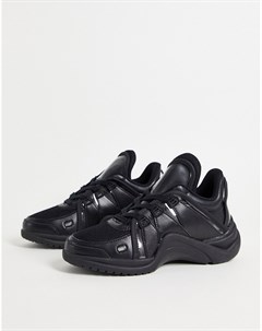Черные кроссовки на шнуровке Dalma Asos design