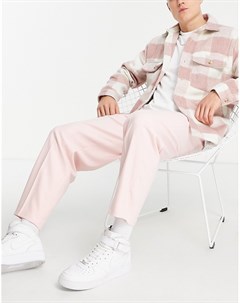 Суженные книзу брюки в стиле oversized пастельно розового цвета Asos design