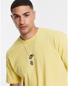 Oversized рубашка горчичного цвета Premium Essential Nike