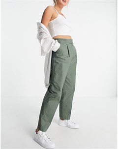 Свободные брюки классического кроя цвета хаки Vero moda