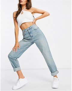 Выбеленные свободные джинсы в винтажном стиле с завышенной талией Asos design