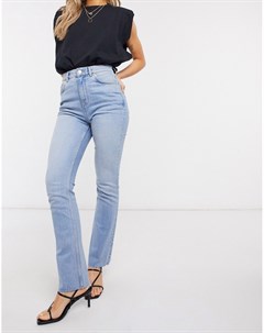 Выбеленные расклешенные джинсы с завышенной талией в стиле 70 х Asos design