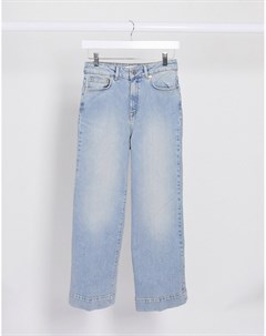 Голубые широкие джинсы до щиколотки Femme Selected
