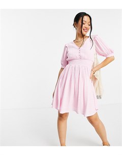 Светло розовое чайное платье с присборенной талией Y.a.s petite
