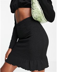 Присборенная мини юбка черного цвета Vero moda