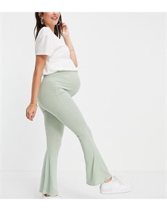 Шалфейно зеленые широкие брюки от комплекта x Brooke Vincent In the style maternity