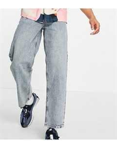 Свободные джинсы в стиле 90 х синего выбеленного винтажного оттенка x014 Collusion