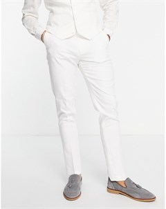 Белые брюки зауженного кроя Asos design