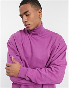 Фиолетовый oversized свитшот с высоким воротником Asos design