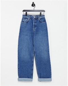 Синие oversized джинсы в винтажном стиле Topshop