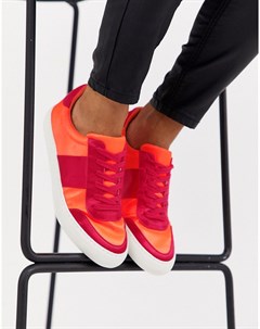 Кроссовки флуоресцентной расцветки на шнуровке Asos design