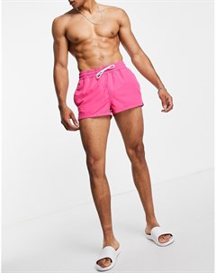 Очень короткие ярко розовые шорты для плавания Asos design