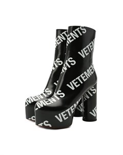 Кожаные ботильоны Vetements