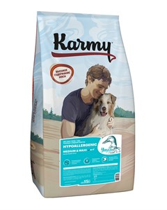 Сухой корм для собак с уткой для средних и крупных пород 15 кг Karmy