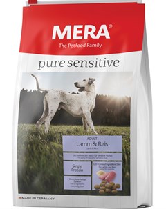 Корм для взрослых собак при пищевой непереносимости или аллергии с ягненком и рисом 4 кг Mera