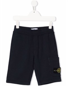 Шорты с нашивкой логотипом Stone island junior