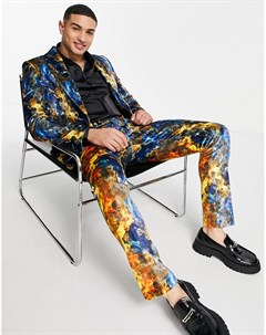 Пиджак с разноцветным облачным принтом Twisted tailor
