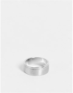 Широкое серебристое кольцо с матовой поверхностью Asos design