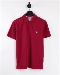 Красная футболка поло в рубчик Original penguin