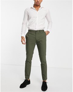 Зеленые атласные узкие брюки Premium Jack & jones