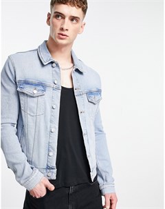 Винтажно выбеленная облегающая джинсовая куртка Asos design