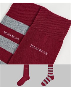 Набор из 2 пар носков в красную полоску Hugo Boss Boss by hugo boss