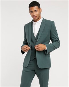 Зеленый супероблегающий пиджак Asos design