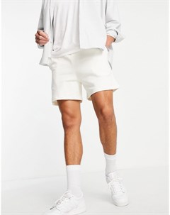 Трикотажные oversized шорты от комплекта укороченной длины мягкого белого цвета Asos design