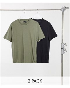 Комплект из 2 футболок из органического хлопка Asos design