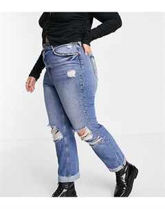 Моделирующие джинсы в винтажном стиле с необработанным краем Carrie River island plus
