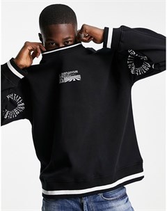 Черный свитшот с принтом Untitled от комплекта Topman