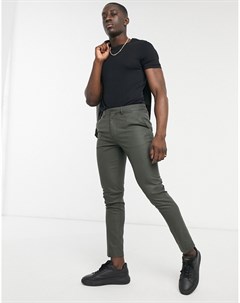 Зеленые брюки скинни Asos design