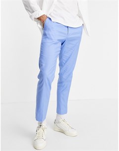Зауженные строгие брюки голубого цвета до щиколотки Asos design