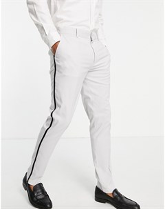 Зауженные брюки от смокинга цвета серого льда Asos design