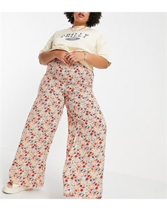 Широкие брюки с многоцветным цветочным принтом от комплекта In The Style x Jac Jossa Plus In the style plus