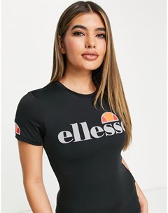 Черная футболка со светоотражающим логотипом Ellesse