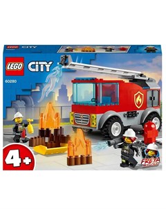 Конструктор City 60280 Пожарная машина с лестницей 88 деталей Lego