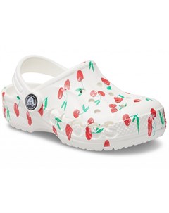 Сабо детские Kids Baya Graphic Clog White Cherry Crocs