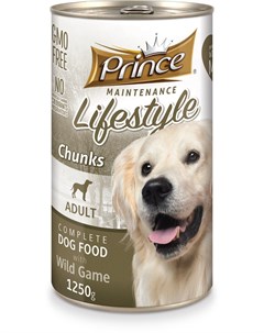 Консервы Prince Maintenance Lifestyle кусочки в соусе дичь для собак 1250 г Prince&princess