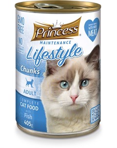 Консервы Princess Maintenance Lifestyle кусочки в соусе рыба для кошек 405 г Prince&princess