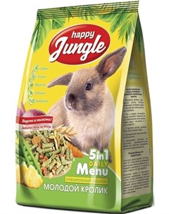 Корм для молодых кроликов 400 г Happy jungle