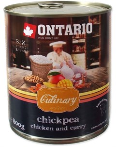Консервы Culinary Карри с курицей и нутом для собак 800 г Карри с курицей и нутом Ontario