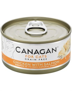 Консервы с цыпленком и лососем для кошек и котят 75 г Canagan