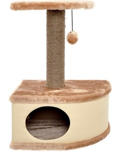 Домик когтеточка Конфетти угловой бежевый для кошек 49 х 37 х 70 см Бежевый Yami-yami