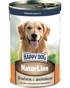 Консервы Natur Line с ягненком и индейкой для собак 410 г Ягненок с индейкой Happy dog