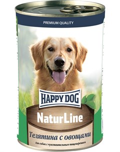 Консервы Natur Line с телятиной и овощами для собак 410 г Телятина с овощами Happy dog