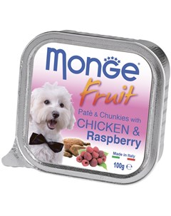 Консервы Dog Fruit для собак 100 г 100 г Курица с малиной Monge