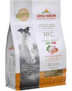 Сухой корм HFC со свежей курицей для взрослых собак карликовых и мелких пород 300 г Курица Almo nature