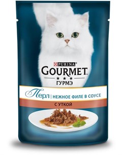 Паучи Перл нежное филе с уткой в соусе для кошек 85 г Утка Gourmet