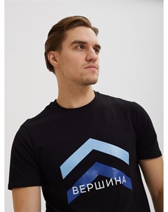 Чёрная футболка Sevenext с принтом Profmax